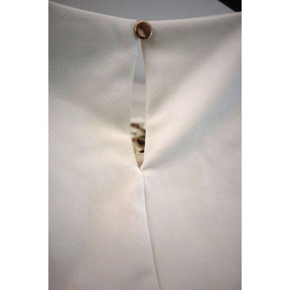 Thalia Sodi 12208 Women's Sz Small Iced Ivory Embroidered Lace Sleeveless Top - Picture 5 of 9